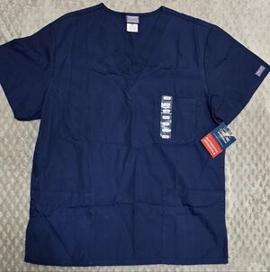 Cherokee Navy Blue Medical Scrub Top